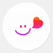 Sticker Rond Cute happy face smileing\motivation  (Devant)