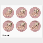 Sticker Rond Cute Hawk Bird Ce livre appartient Boite (Feuille)