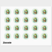 Sticker Rond Cute Hoppy Easter frog  (Feuille)