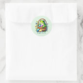 Sticker Rond Cute Hoppy Easter frog  (Sac)
