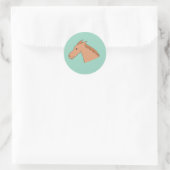 Sticker Rond Cute horse (Sac)
