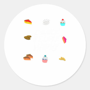 Sticker Rond Cute I Bake People Happy Funny Baking Cote Cak