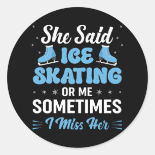 Sticker Rond Cute Ice Rink Synchronized appelle