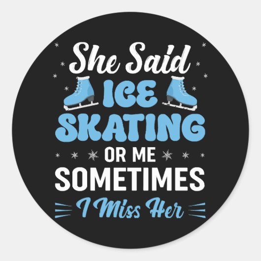 Sticker Rond Cute Ice Rink Synchronized appelle (Devant)