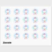 Sticker Rond CUTE ICECREAM CONE kawaii illustration arroses (Feuille)
