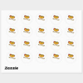 Sticker Rond Cute Japanese Hotdog (Feuille)