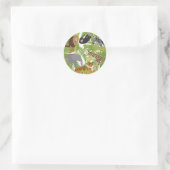 Sticker Rond Cute Jungle Animaux Safari Garçon | Fille (Sac)