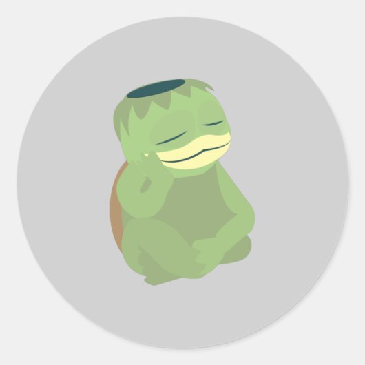 Sticker Rond Cute Kappa (Devant)