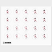 Sticker Rond Cute Karate Girl Martial Arts (Feuille)