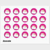 Sticker Rond Cute kawaii (Feuille)