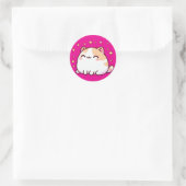 Sticker Rond Cute kawaii (Sac)