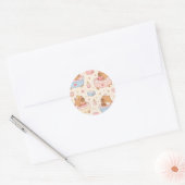 Sticker Rond Cute Kawaii Capybara Heart Bath Pattern (Enveloppe)