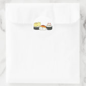 Sticker Rond Cute Kawaii Cat-lifornia Sushi Roll (Sac)
