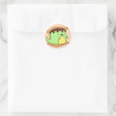 Sticker Rond Cute Kawaii Dino-smore (Sac)
