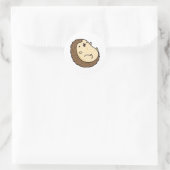 Sticker Rond Cute Kawaii Hedgehog (Sac)