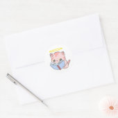 Sticker Rond Cute kawaii livre de lecture (Enveloppe)