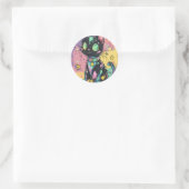 Sticker Rond Cute Kawaii Pastel Goth Patchwork Gothique Déplais (Sac)