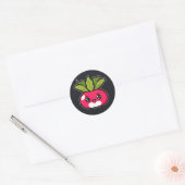 Sticker Rond Cute Kawaii Radish (Enveloppe)
