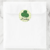 Sticker Rond Cute Kawaii Shamrock (Sac)