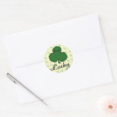Sticker Rond Cute Kawaii Shamrock (Enveloppe)