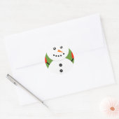 Sticker Rond Cute Kawaii Snowman (Enveloppe)