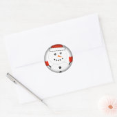 Sticker Rond Cute Kawaii Snowman (Enveloppe)