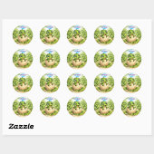 Sticker Rond Cute Kids Dinosaur Hatchling