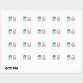 Sticker Rond Cute Kitty Chat (Feuille)