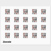 Sticker Rond Cute Kitty Chats (Feuille)