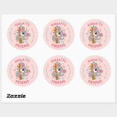 Sticker Rond Cute Koala Salle de classe pour enfants Saint Vale (Feuille)
