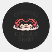 Sticker Rond Cute Ladybug Love Cuddle  (Devant)