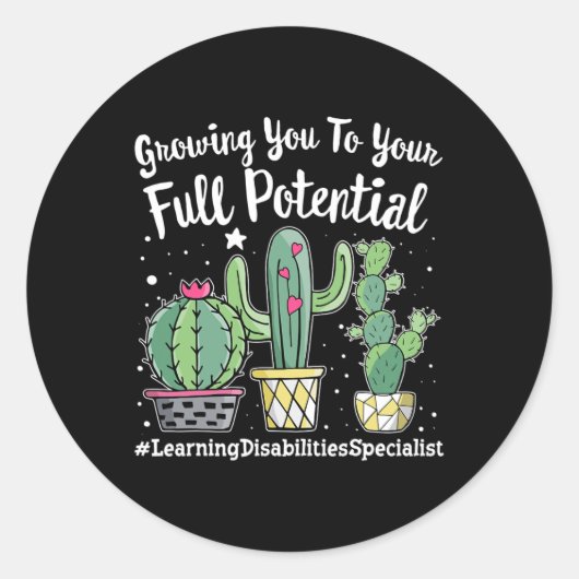 Sticker Rond Cute Learning Disabilities Specialist Squad retour (Devant)