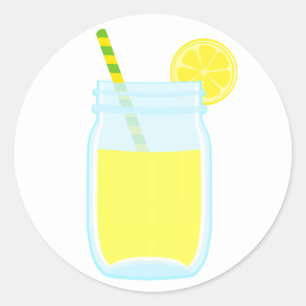 Sticker Rond Cute Lemonade