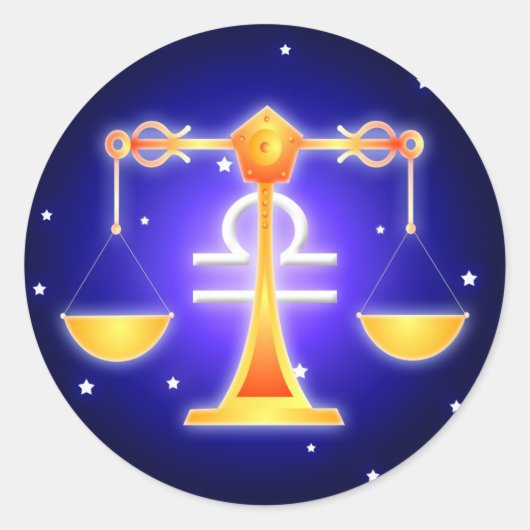 Sticker Rond Cute Libra Zodiac (Devant)