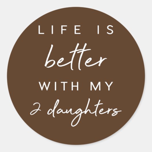 Sticker Rond Cute Life Is (Devant)