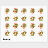 Sticker Rond Cute Lion 1er anniversaire (Feuille)