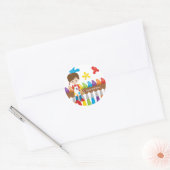 Sticker Rond Cute Little Artist (Enveloppe)