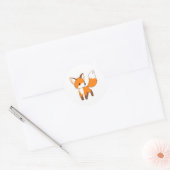 Sticker Rond Cute Little Fox (Enveloppe)