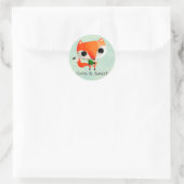 Sticker Rond Cute Little Fox (Sac)