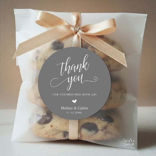 Sticker Rond Cute Little Heart Modern Wedding Thank You Gifts