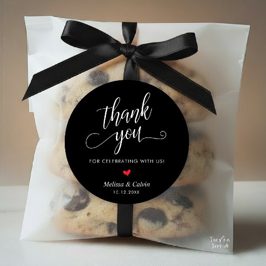 Sticker Rond Cute Little Heart Modern Wedding Thank You Gifts