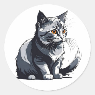 Sticker Rond Cute Little Kity