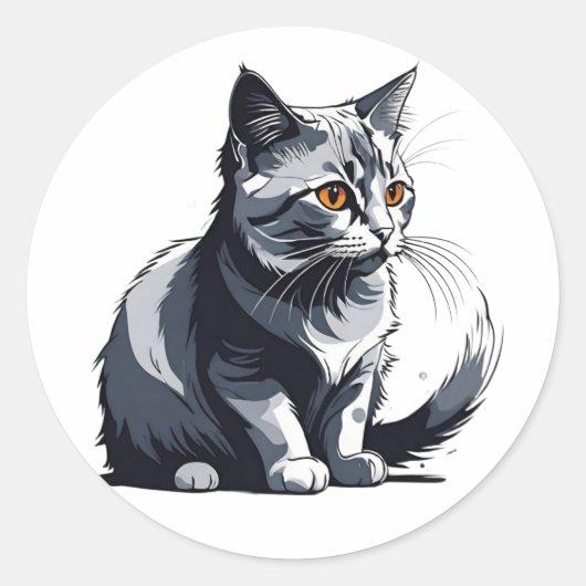 Sticker Rond Cute Little Kity (Devant)