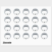 Sticker Rond Cute Little Polar Bear (Feuille)