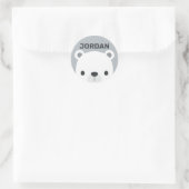 Sticker Rond Cute Little Polar Bear (Sac)
