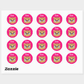 Sticker Rond Cute little tiger gold start (Feuille)