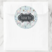 Sticker Rond Cute Llama Motif sur le Merci Pois (Sac)