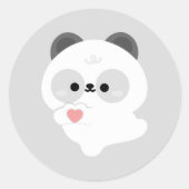 Sticker Rond Cute Love Panda (Devant)