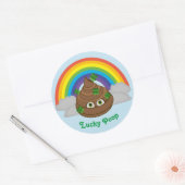 Sticker Rond Cute Lucky Poop (Enveloppe)