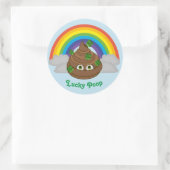 Sticker Rond Cute Lucky Poop (Sac)